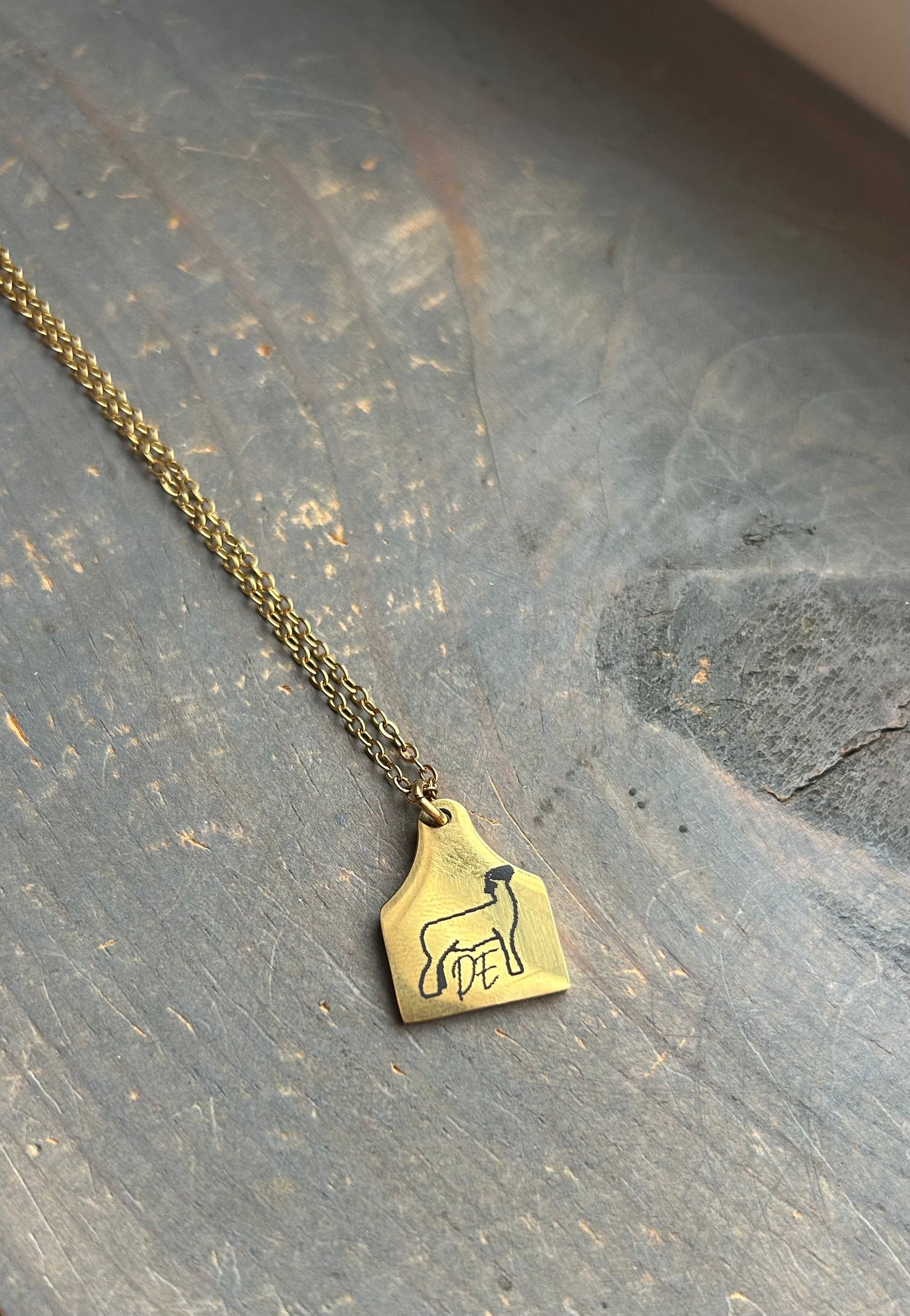 Personalized Cowtag Necklace ā Silver or Gold