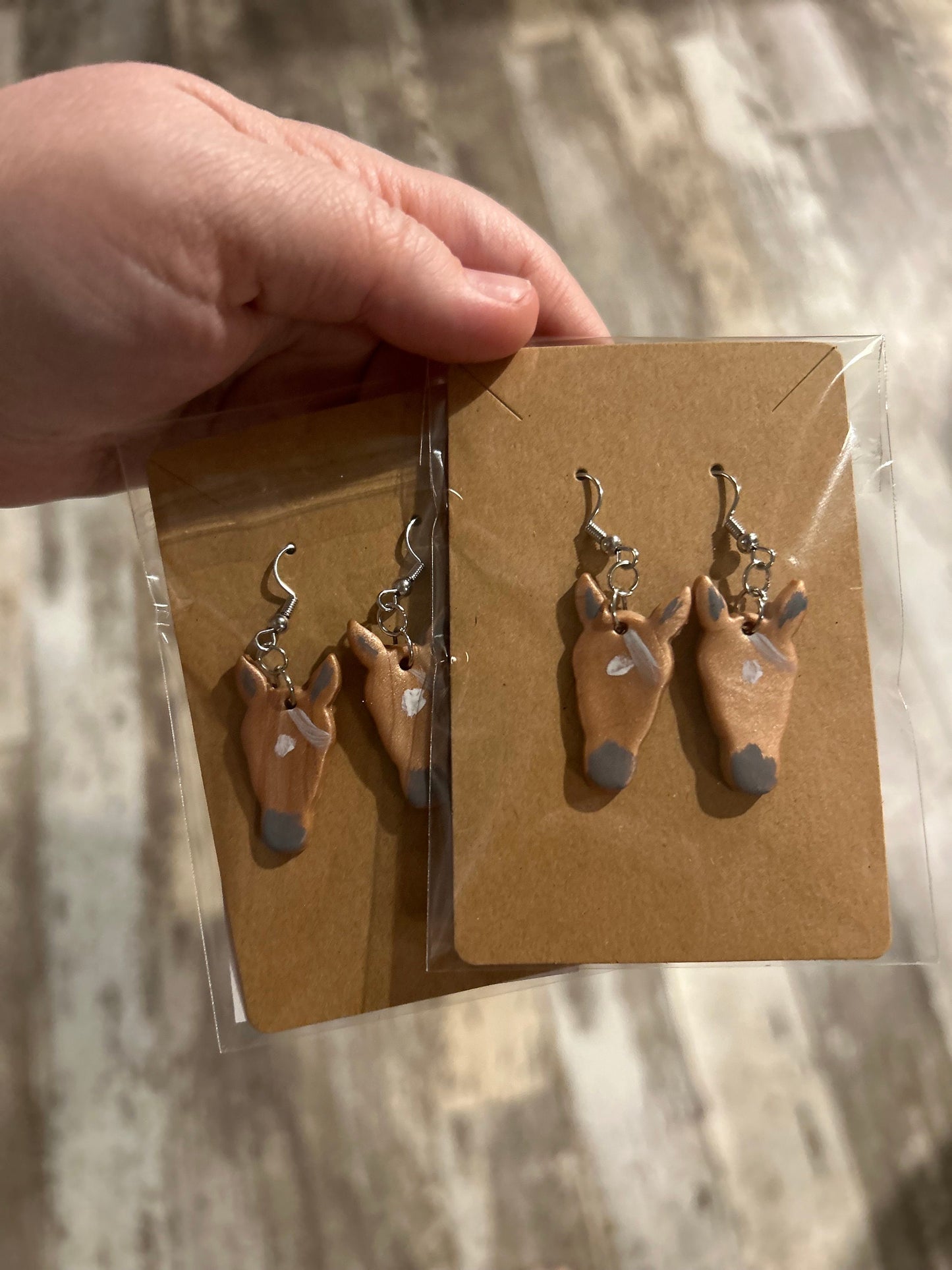 Handcrafted Custom Clay Horse Earrings - Unique Designs, Lightweight and Hypoallergenic Artisan Jewelry for Women