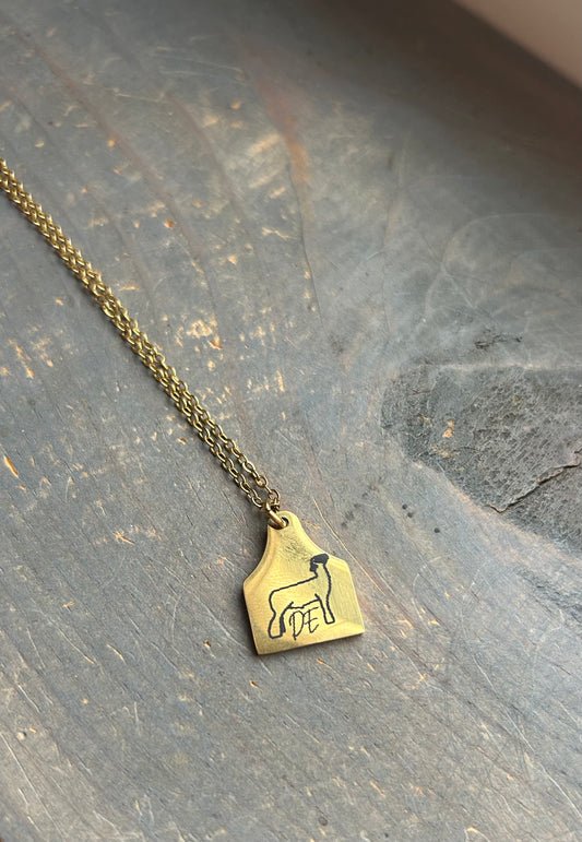 Personalized Cowtag Necklace – Silver or Gold