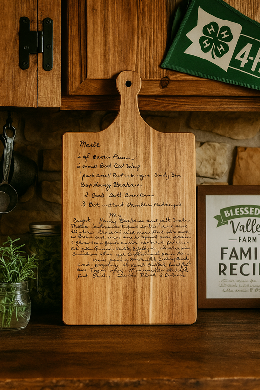Personalized Cutting Board, Custom Recipe Engraving