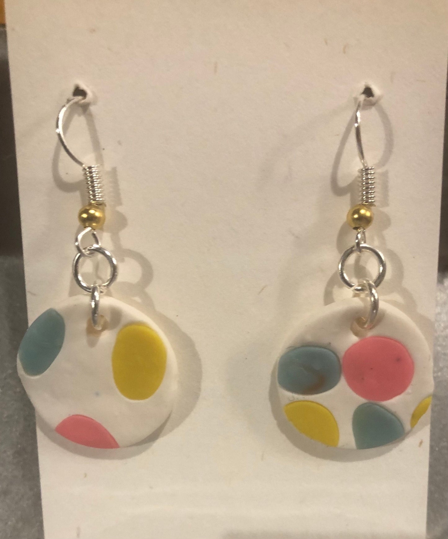 Handcrafted Stained Glass Clay Earrings - Unique Geometric Designs, Lightweight and Hypoallergenic Artisan Jewelry for Women
